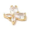 Brass Pave Clear Cubic Zirconia Connector Charms LS-KK-G499-11G-2