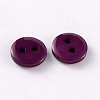 2-Hole Flat Round Resin Sewing Buttons for Costume Design BUTT-E119-18L-07-2