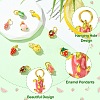 10Pcs 10 Styles Alloy Enamel Charms FIND-CJ0005-18-3