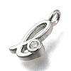 Brass Micro Pave Cubic Zirconia Pendants KK-B132-12P-L-2