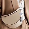 3Pcs 3 Styles 201 Stainless Steel String Bag & Iron with Glass Mirror & Alloy Bowknot Pendant Keychains HJEW-SC0003-27-7