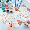 Sport Ball Theme Unfinished Wooden Painting Hanging Ornaments WOOD-WH20001-12C-3