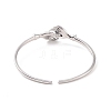 Brass Double Hand Hug Cuff Bangle for Women BJEW-G661-01P-2