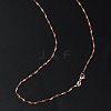 1.5mm Rack Plating Brass Singapore Chain Necklaces for Women Men MAK-L044-28RG-3