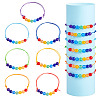 7 Colors Eco-Friendly Korean Waxed Polyester Cord with Natural & Dyed Malaysia Jade Beaded Adjustable Bracelets BJEW-TAC0035-1