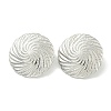 Non-Tarnish Ion Plating(IP) Flat Round 304 Stainless Steel Stud Earrings for Women EJEW-G400-32P-2