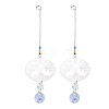 2Pcs 201 Stainless Steel Tree of Life Shape & Rainbow Crystal Glass Hanging Suncatcher HJEW-TA00446-3