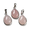 Natural Rose Quartz Pendants G-I358-B18-1