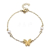 304 Stainless Steel Butterfly Link Bracelets BJEW-C098-01B-G-4