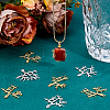 12Pcs 2 Styles Brass Peg Bails Pendants KK-HS0001-17-5