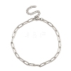 304 Stainless Steel Paperclip Chain Bracelets for Women BJEW-C046-02P-01-1