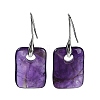 Natural Amethyst Dangle Earrings EJEW-C119-02P-10-2