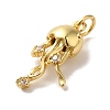 Rack Plating Brass Micro Pave Cubic Zirconia Pendants X-KK-U027-09-03G-2