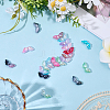 20Pcs UV Plating Opaque Acrylic Beads OACR-PA0001-90-4