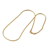 304 Stainless Steel Box Chain Necklaces for Unisex NJEW-K305-02A-G-1