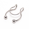 Wire Wrap Nose Ring for Teen Girl Women AJEW-TAC0029-08P-1
