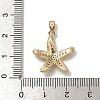 Brass Micro Pave Clear Cubic Zirconia Pendants KK-B138-05G-3