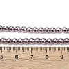 Electroplated Shell Pearl Beads Strands X-BSHE-G041-4mm-02-4
