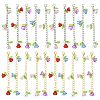10Pcs 5 Colors Flower Acrylic Pendant Decorations HJEW-FS00087-2
