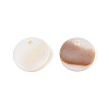 Natural Freshwater Shell Disc Charms BSHE-T014-42B-3