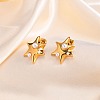 Stainless Steel Stud Earrings PW-WGE7894-01-3