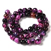 Dyed & Heated Natural Fire Crackle Agate Beads Strands G-P539-B01-07-3