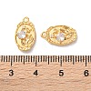 Brass Micro Pave Clear Cubic Zirconia Pendants KK-L221-005G-3