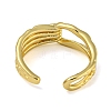 Knot Brass Open Cuff Rings for Women RJEW-Z050-04G-3