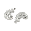 304 Stainless Steel Rhinestone Setting Pendants STAS-D376-09A-P-2