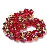 Electroplate Baking Paint Glass Beads Strands EGLA-K061-12A-AB07-2