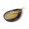 Natural Crackle Agate Pendants PALLOY-JF01867-01-3