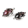 Natural Rhodonite Faceted Leaf Pendants G-I375-04P-04-2