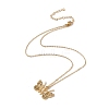 Initial Letter with Butterfly Pendant Necklace LS-NJEW-C026-01G-W-2