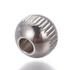 Tarnish Resistant 201 Stainless Steel Grooved Beads STAS-P239-24P-2