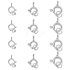   12Pcs 3 Size 925 Sterling Silver Spring Ring Clasps STER-PH0001-20-1