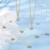 Brass Micro Pave Pale Turquoise Cubic Zirconia Charms ZIRC-BBC0001-09-5