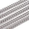 Non-Tarnish Handmade 304 Stainless Steel Cuban Link Chains STAS-F229-07C-P-1