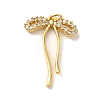 Rack Plating Brass Micro Pave Clear Cubic Zirconia Pendants KK-C047-19G-1