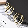 Brass Cuff Earrings for Women EJEW-U036-03G-3