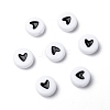 Flat Round Acrylic Beads MACR-PB37C9070-3-2