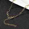 304 Stainless Steel Star Link Chain Necklaces for Women NJEW-A046-02A-G-2