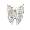 Butterfly Alloy Open Cuff Rings for Women RJEW-U006-06A-P-3