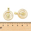 Brass Micro Pave Clear Cubic Zirconia Pendants KK-K365-07G-3