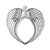 Tibetan Style Alloy Wing Large Pendants TIBEP-S100-AS-RS-2