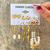 Alloy & Plastic Pearl Earring Sets WG01624-18-1