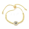 Brass Micro Pave Cubic Zirconia Slider Bracelets for Women LS-BJEW-S158-08G-01-4