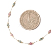 Handmade 3MM Faceted Round Mixed Gemstone Beads & 316 Stainless Steel Round Link Chains Necklaces NJEW-JN05872-3