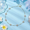 Flower Glass Beads Necklace NJEW-JN04937-2