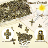 100 Pcs 20 Styles Tibetan Style Alloy Pendants FIND-CJ0003-90-3