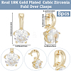 8Pcs Brass Micro Pave Cubic Zirconia Charms KK-BBC0021-32-2
